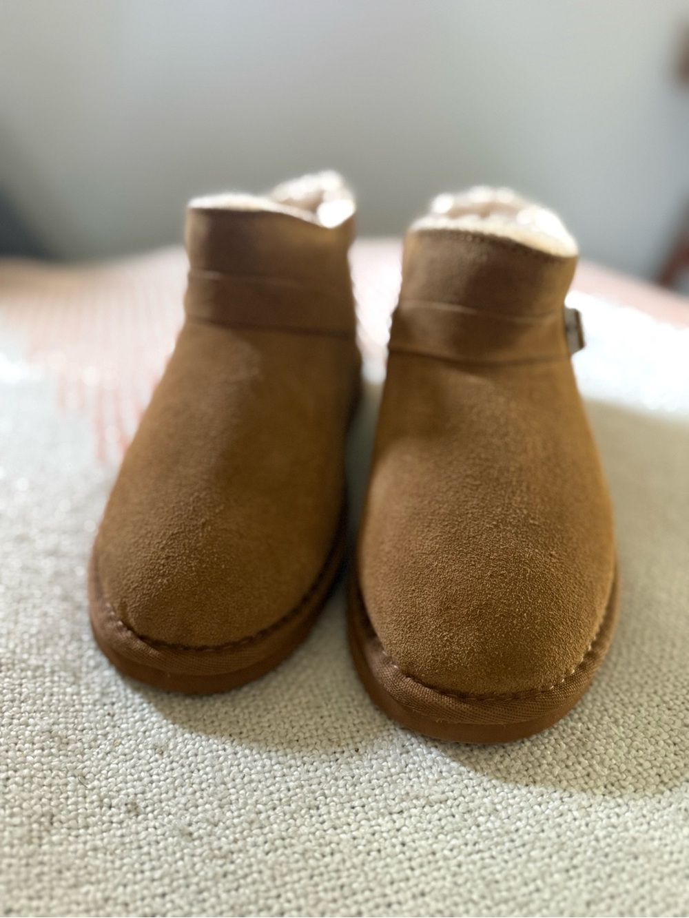 PAWZ by BEARPAW PAWZ Brown Suede Ankle Boots Buckle Women’s US 5